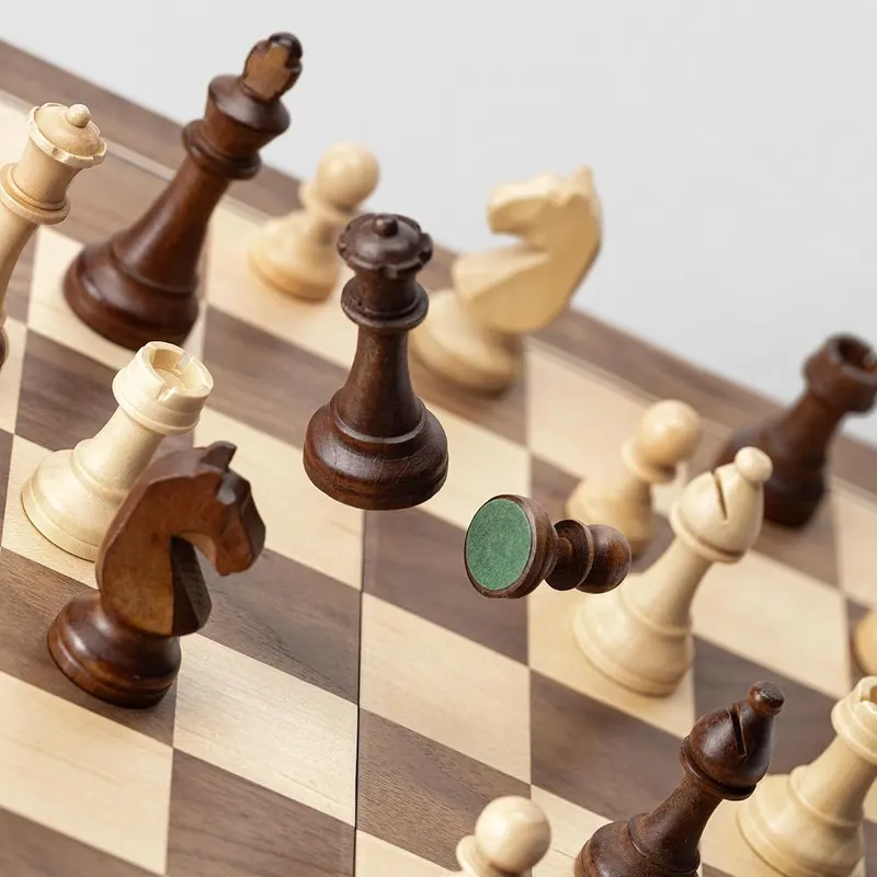 A&A 15″ Magnetic Wooden Chess Set – Three inch king height