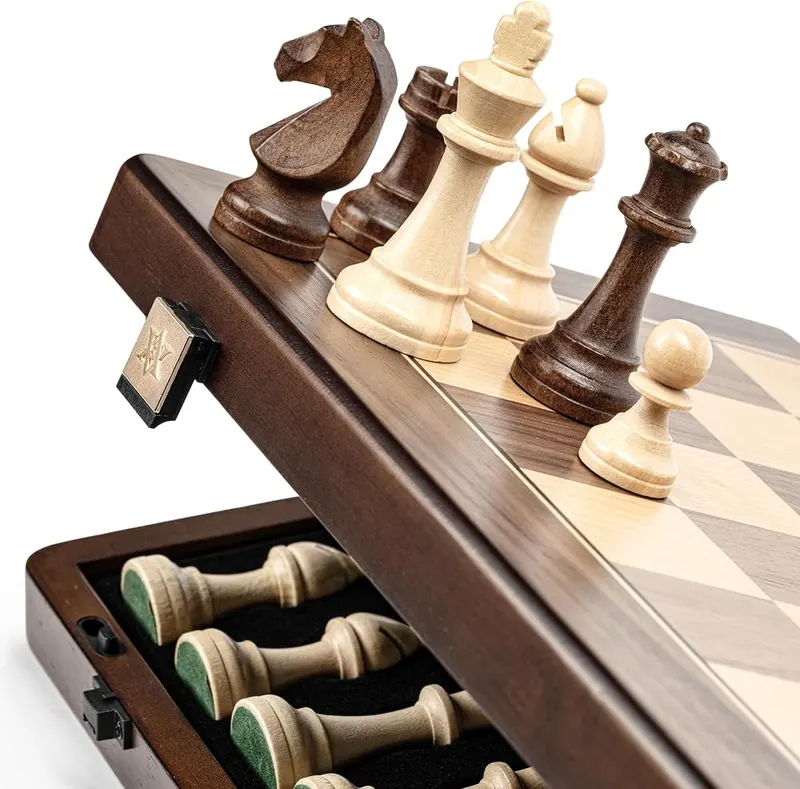 A&A 15″ Magnetic Wooden Chess Set – product photo 8 of 9