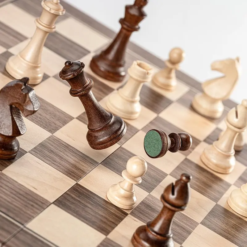 A&A 15″ Magnetic Wooden Chess Set Light – Chess game set for all levels