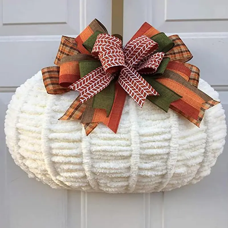 2 Pcs 12″X12″ Large Sturdy Fall Pumpkin – Measuring twelve by twelve inches