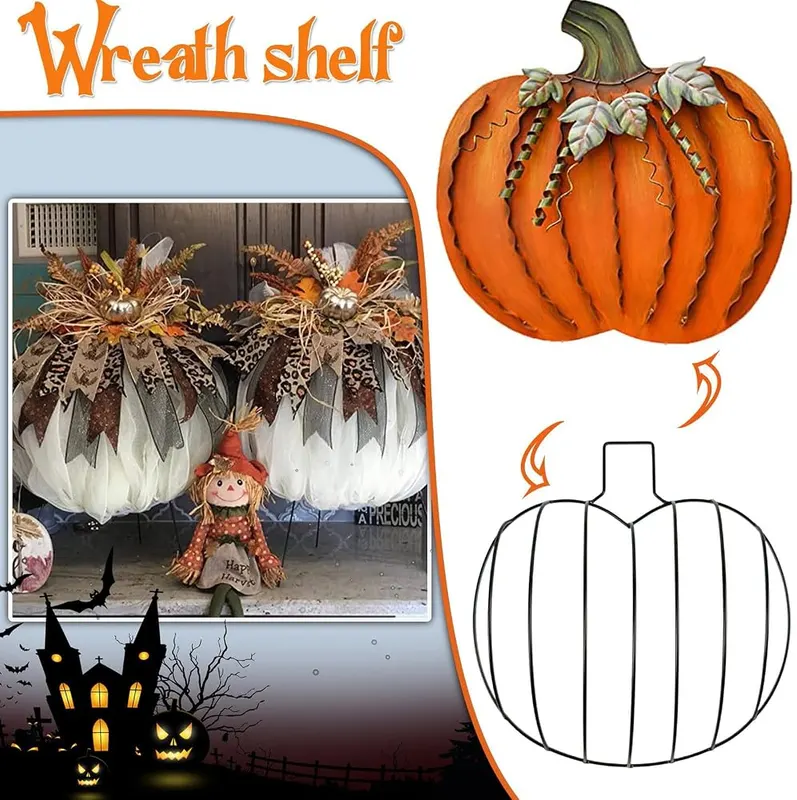 2 Pcs 12″X12″ Large Sturdy Fall Pumpkin – Designed for fall craft projects