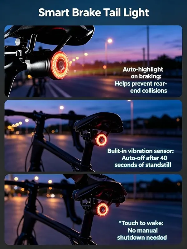 20 COB LEDs ChayWillow Smart Bike Taillight – Cnc machined aluminum housing