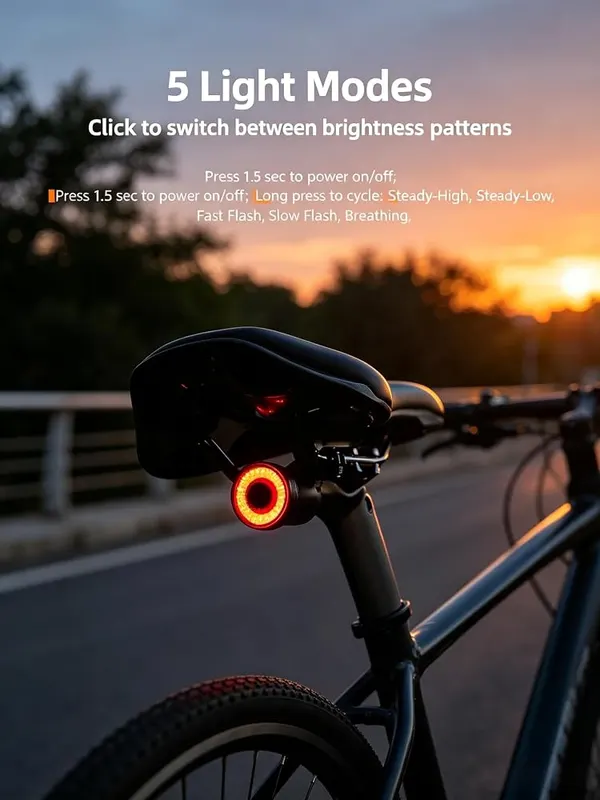 20 COB LEDs ChayWillow Smart Bike Taillight – Ipx6 water resistance rating