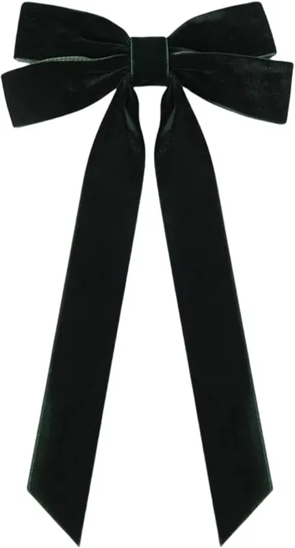Generic 20pcs Christmas Bows Velvet in Green