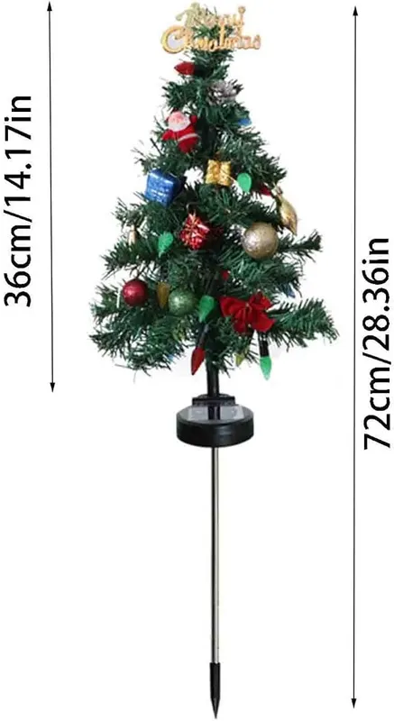 28” Solar Christmas Tree Garden Lights Decorative – product photo 2 of 7