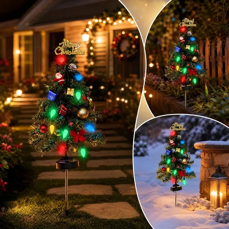 28” Solar Christmas Tree Garden Lights Decorative – product photo 3 of 7
