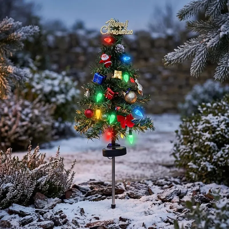 28” Solar Christmas Tree Garden Lights Decorative – product photo 4 of 7