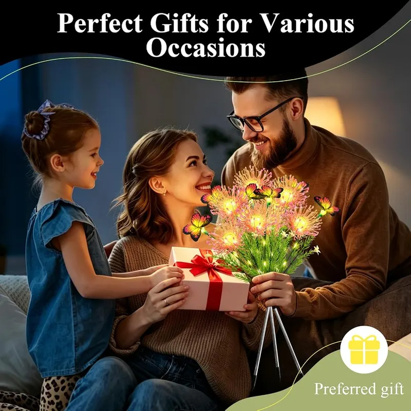4 Pack Solar Butterfly Spider Lily Lights – product photo 7 of 7