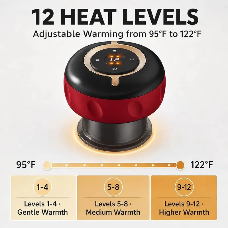 EXKRT 6-in-1 Smart Cupping Therapy Massager 1 – Clear digital LCD display controls