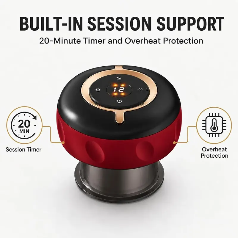 EXKRT 6-in-1 Smart Cupping Therapy Massager 1 – Convenient one-touch pressure release