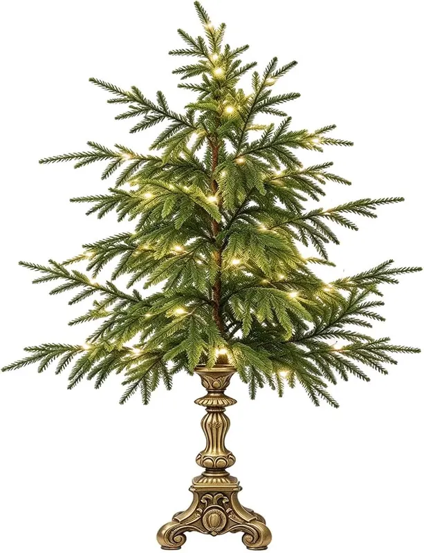Aufmer 9.69” Artificial Small Christmas Tree – product photo 2 of 9