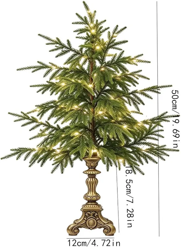 Aufmer 9.69” Artificial Small Christmas Tree – product photo 3 of 9