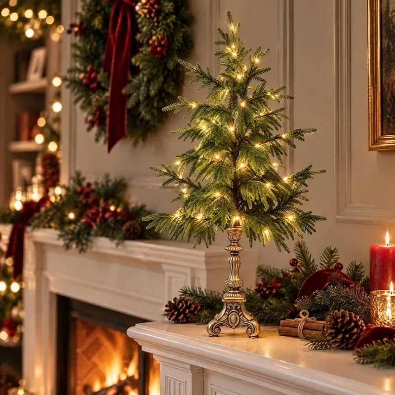 Aufmer 9.69” Artificial Small Christmas Tree – product photo 8 of 9