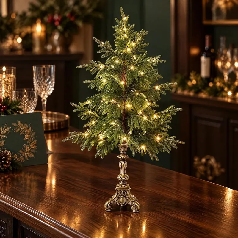 Aufmer 9.69” Artificial Small Christmas Tree – product photo 9 of 9