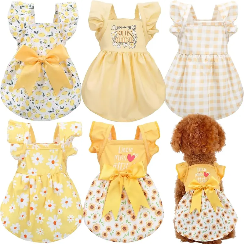 Abbylike 5 Pcs Dog Dresses