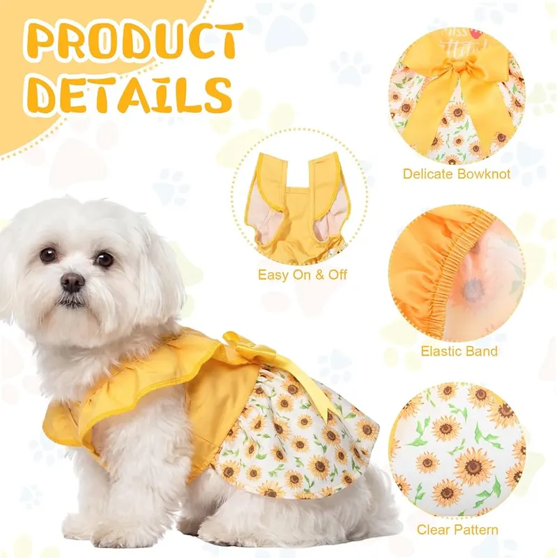 Abbylike 5 Pcs Dog Dresses – product photo 2 of 7