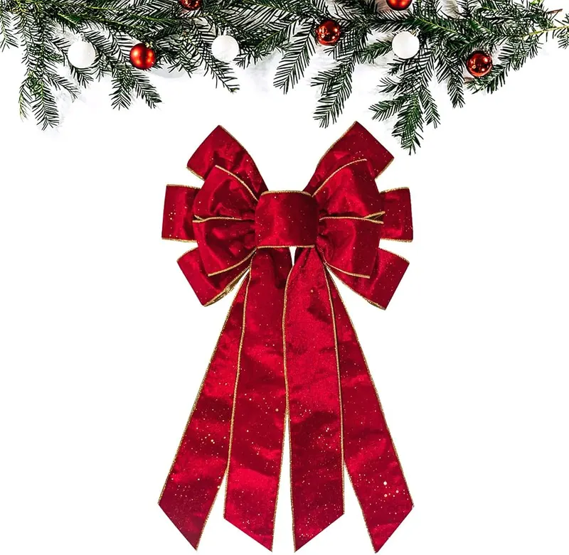 ABTOLS Large Christmas Red Bow