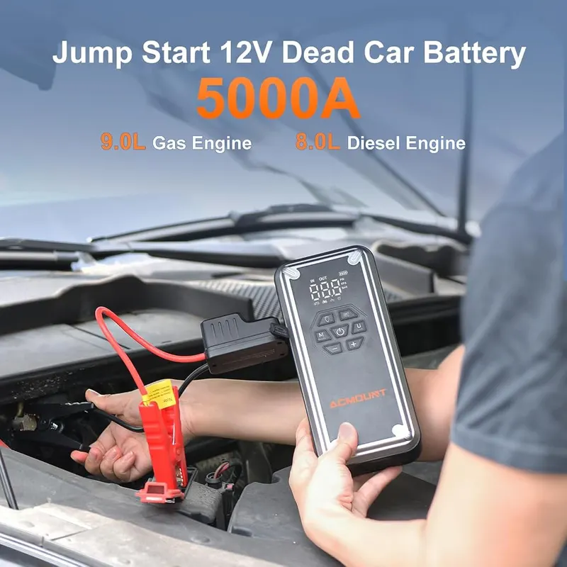 ACMOUNT W160 5000A Jump Starter – 5000A jump starter for 12V vehicles
