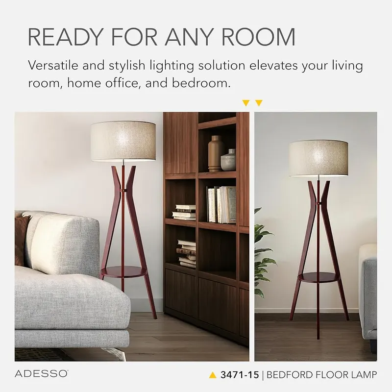 Adesso Floor Lamp – Versatile Style – Minimalist floor lamp features