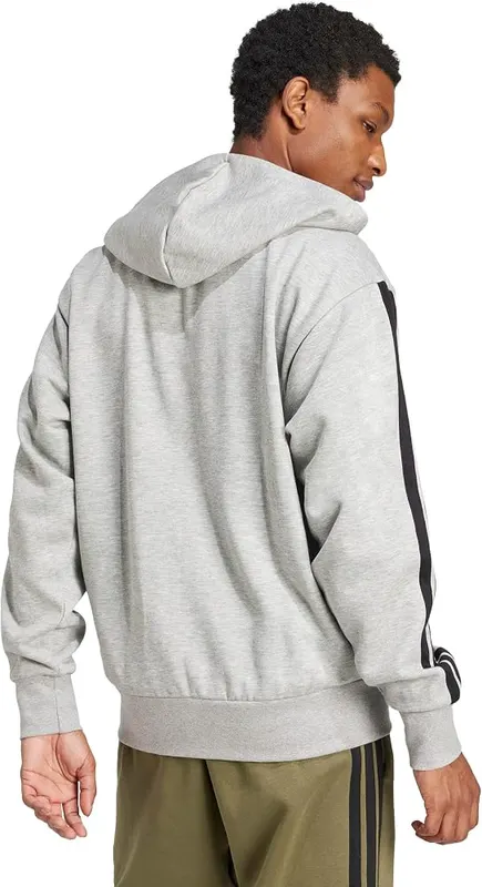 adidas Men’s Essentials 3-Stripes Fleece Full-Zip Hooded – product photo 4 of 6