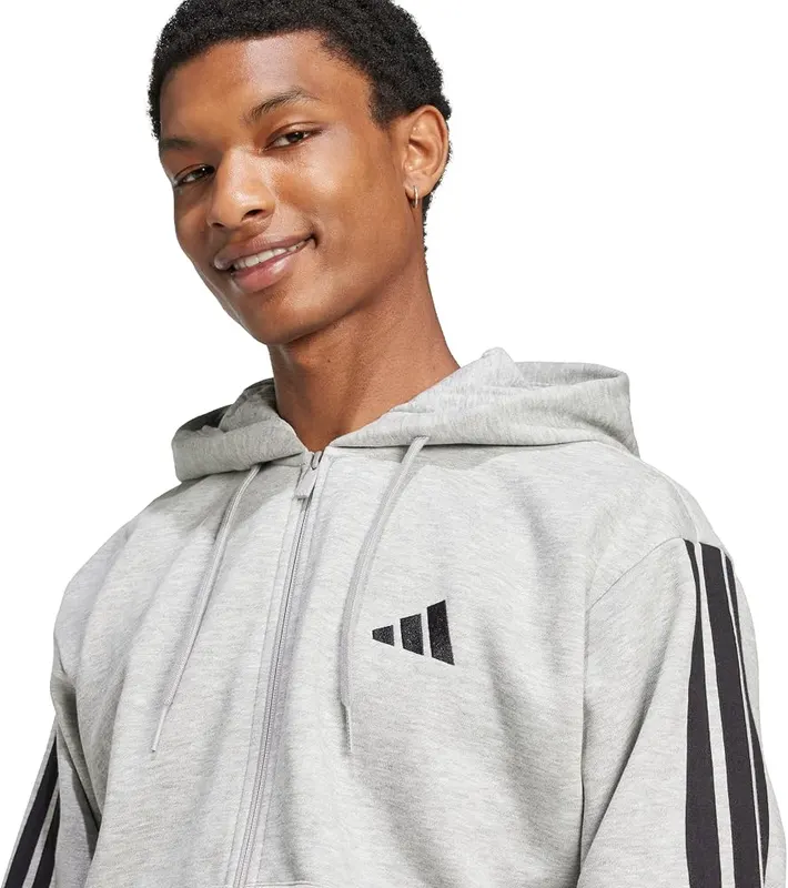 adidas Men’s Essentials 3-Stripes Fleece Full-Zip Hooded – product photo 5 of 6