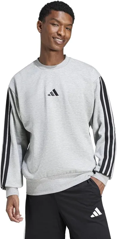adidas Men’s Essentials 3-Stripes Fleece Sportswear Sweatshirt