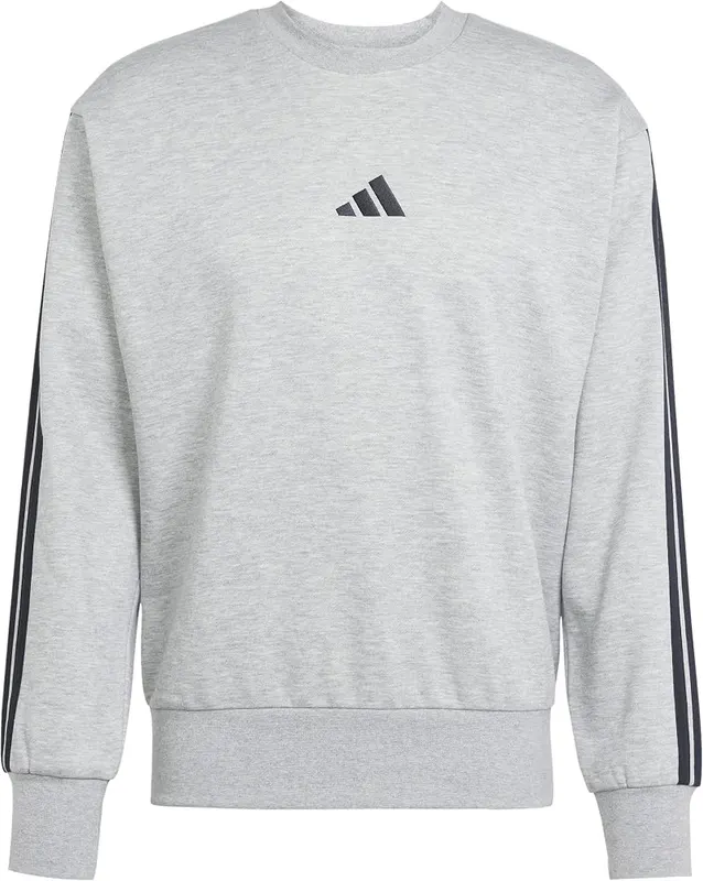 adidas Men’s Essentials 3-Stripes Fleece Sportswear Sweatshirt – A sporty, comfy fleece sweatshirt for men