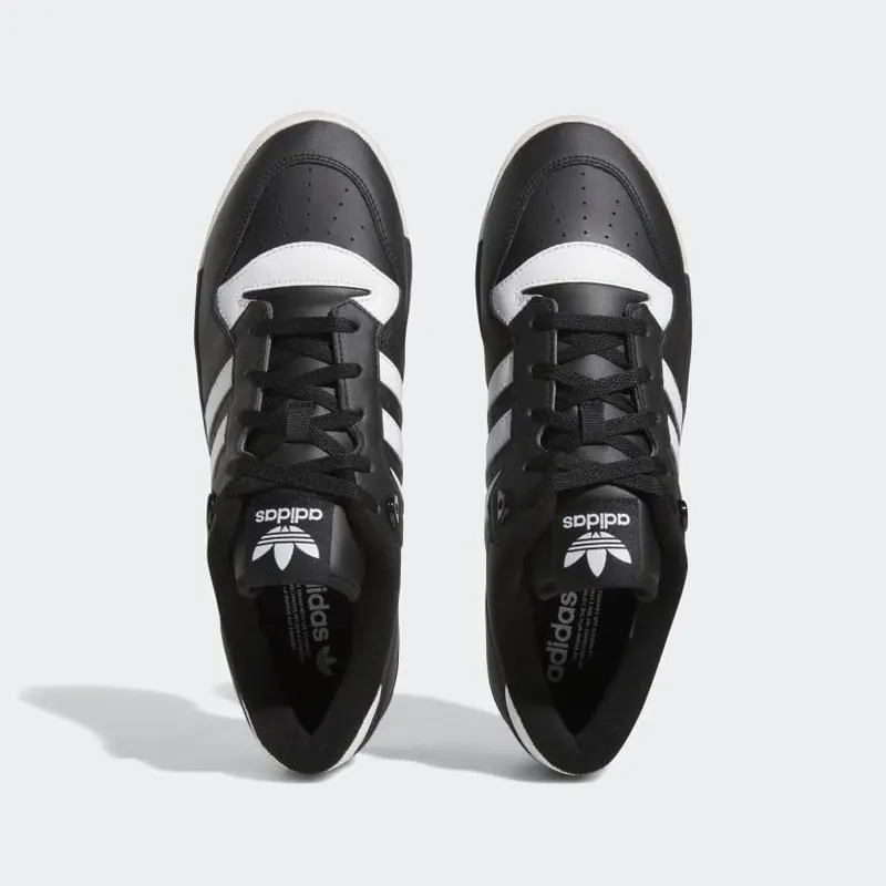 adidas Rivalry Low Shoes Black/White/Black – Lace closure