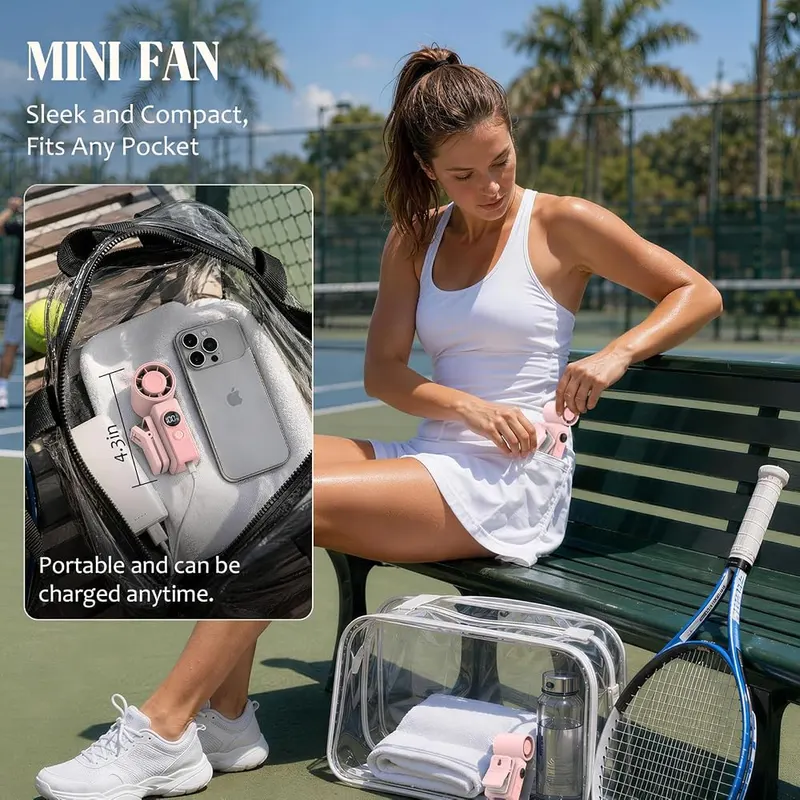 AeroVibes Portable Handheld & Clip-On Fan – Ultra-light 0.26 pound body