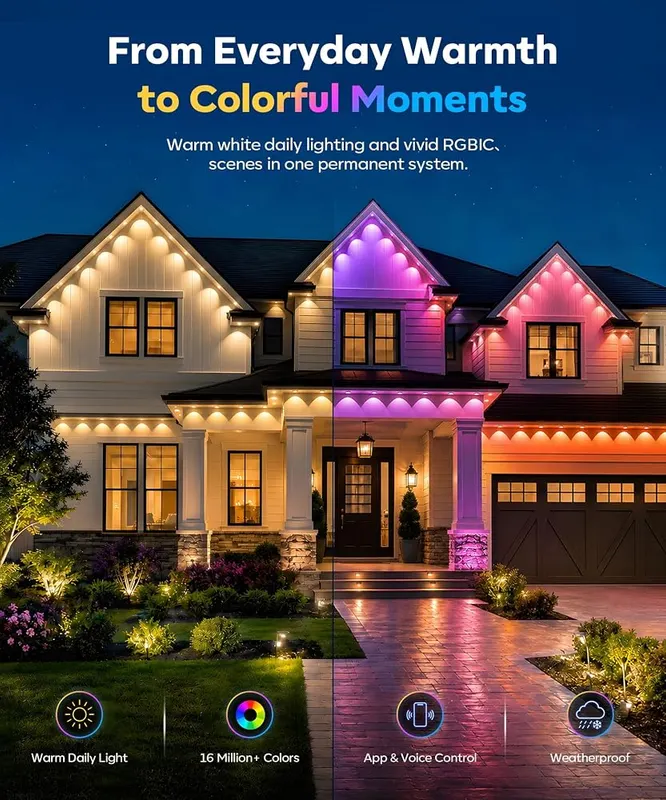 AFSVTTS Permanent Outdoor Lights – One hundred feet of outdoor coverage