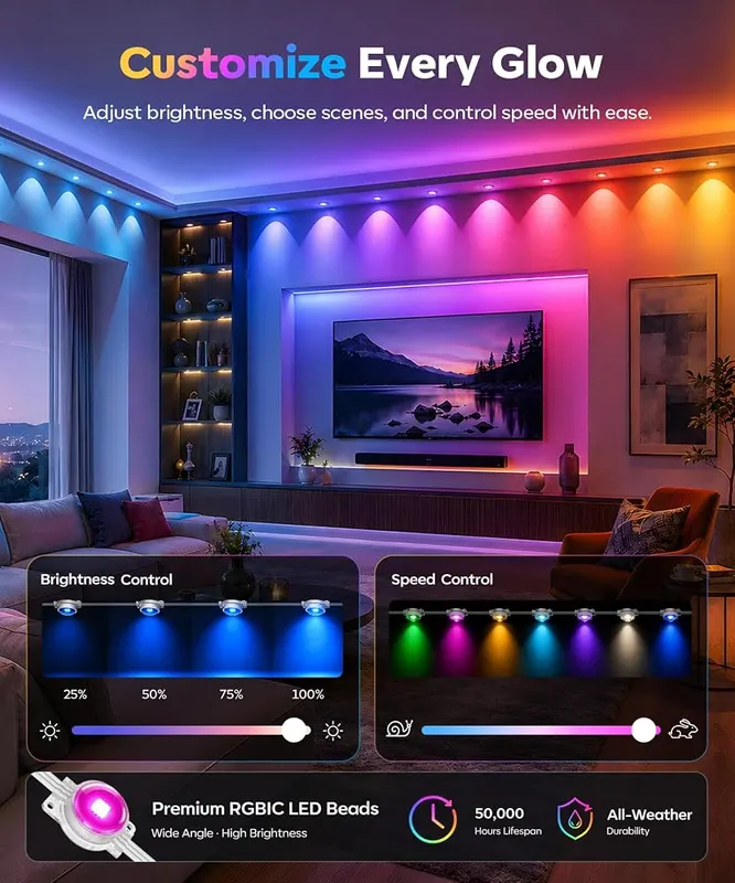 AFSVTTS Permanent Outdoor Lights – Pre-programmed holiday themes and custom scheduling
