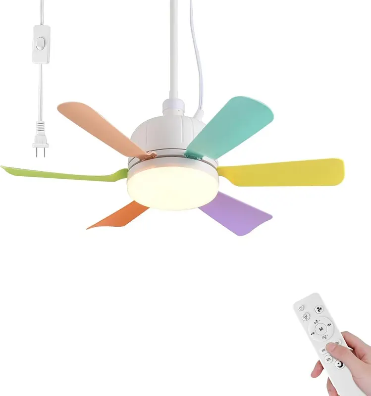 AHAWILL Outdoor Ceiling Fans in Colorful-18"