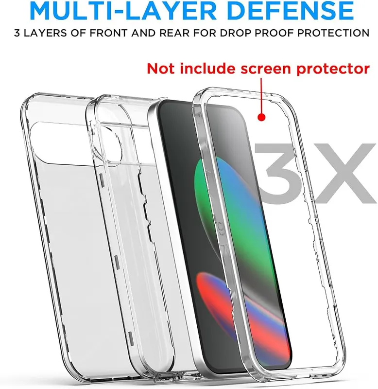 AICase for Google Pixel 10/10 Pro Clear – 20ft Certified Drop Protection