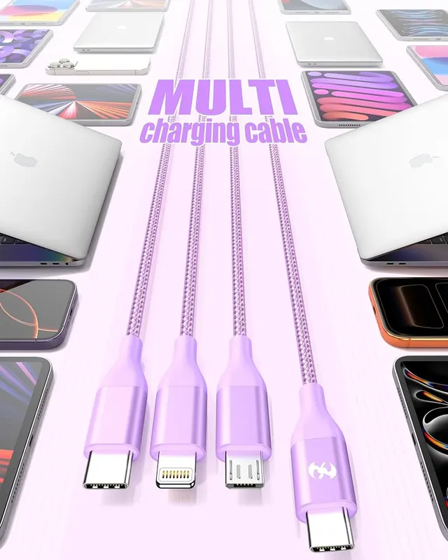 AICHUA Multi Charging Cable 2Pack 4FT 3 iPhone18-5 – product photo 2 of 6