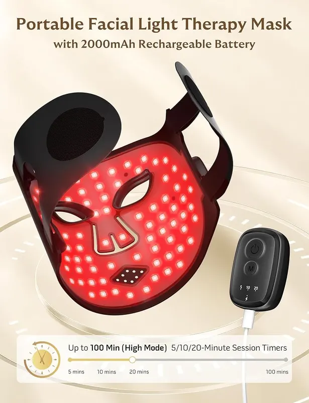 Aimilove Red Light Therapy Mask – Cordless remote control operation