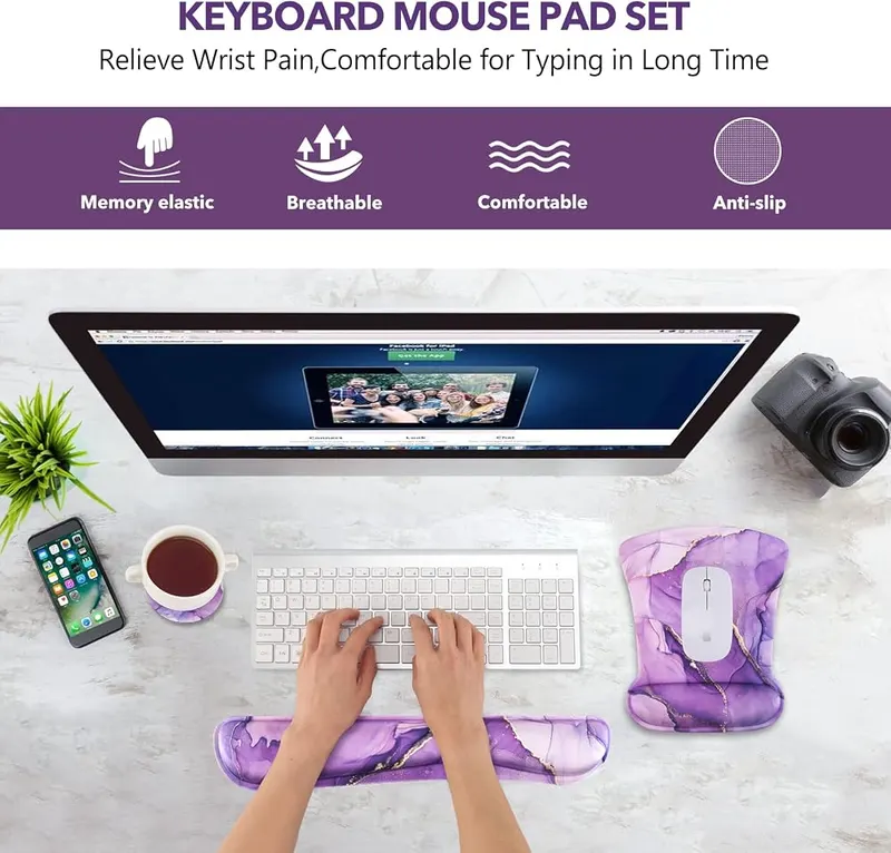 AIMSA Ergonomic Keyboard Wrist Rest and Mouse – product photo 2 of 8