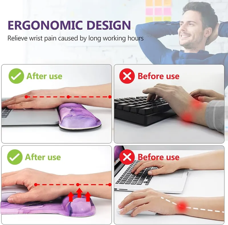 AIMSA Ergonomic Keyboard Wrist Rest and Mouse – product photo 4 of 8