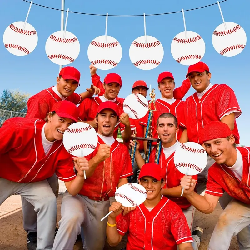 AKAIXI 12pcs Baseball Handheld Fans Bulk – product photo 8 of 8
