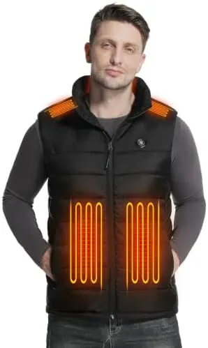 ALSOMTEC Heated Vest – Six heating zone layout