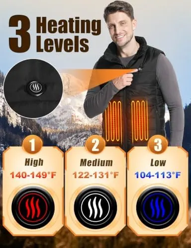 ALSOMTEC Heated Vest – Battery pack included
