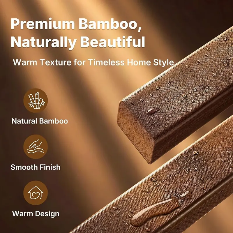 AMADA Bamboo Coat Rack Wall Mount – Unique & Modern Design