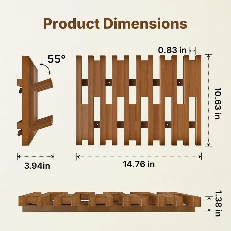 AMADA Bamboo Coat Rack Wall Mount – Quick Installation in Minutes