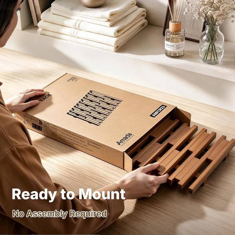 AMADA Bamboo Coat Rack Wall Mount – product photo 9 of 9