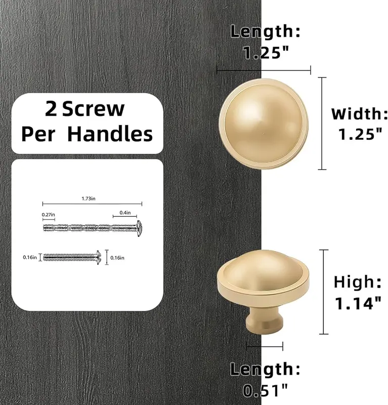 Amasideca 10 Pack Brushed Gold Kitchen Cabinet – Quality