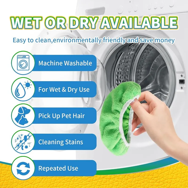 AmaVins Reusable Microfiber Mop Pads Compatible – For Wet & Dry Use