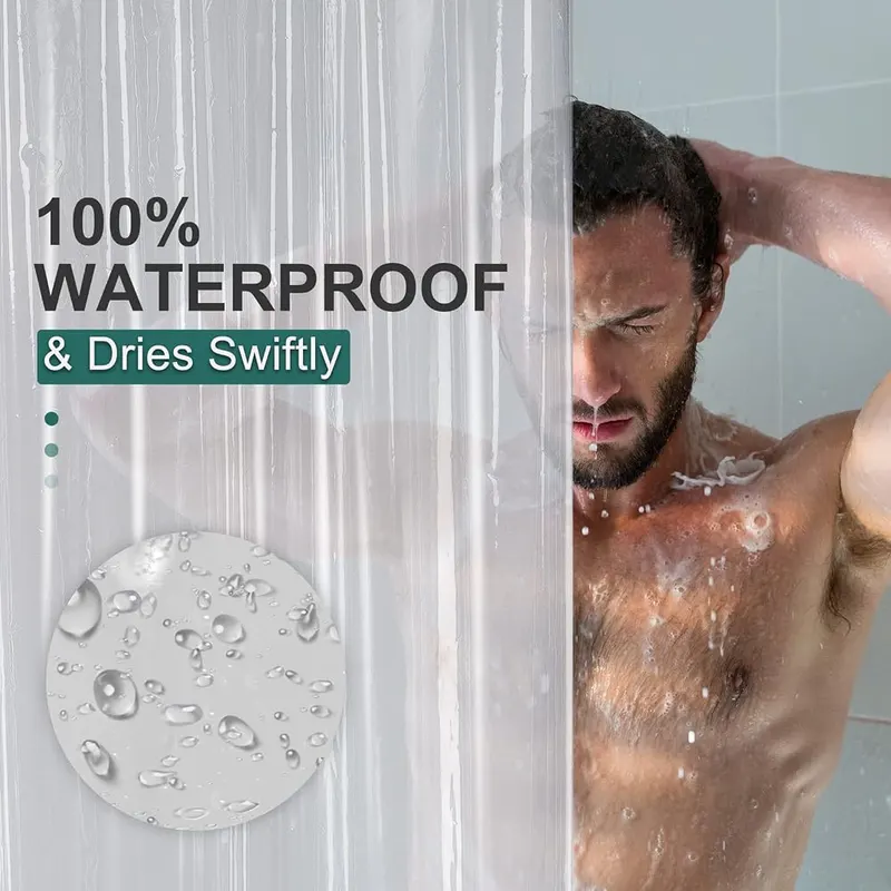 AmazerBath Plastic Shower Curtain Clear Premium PEVA – product photo 4 of 8