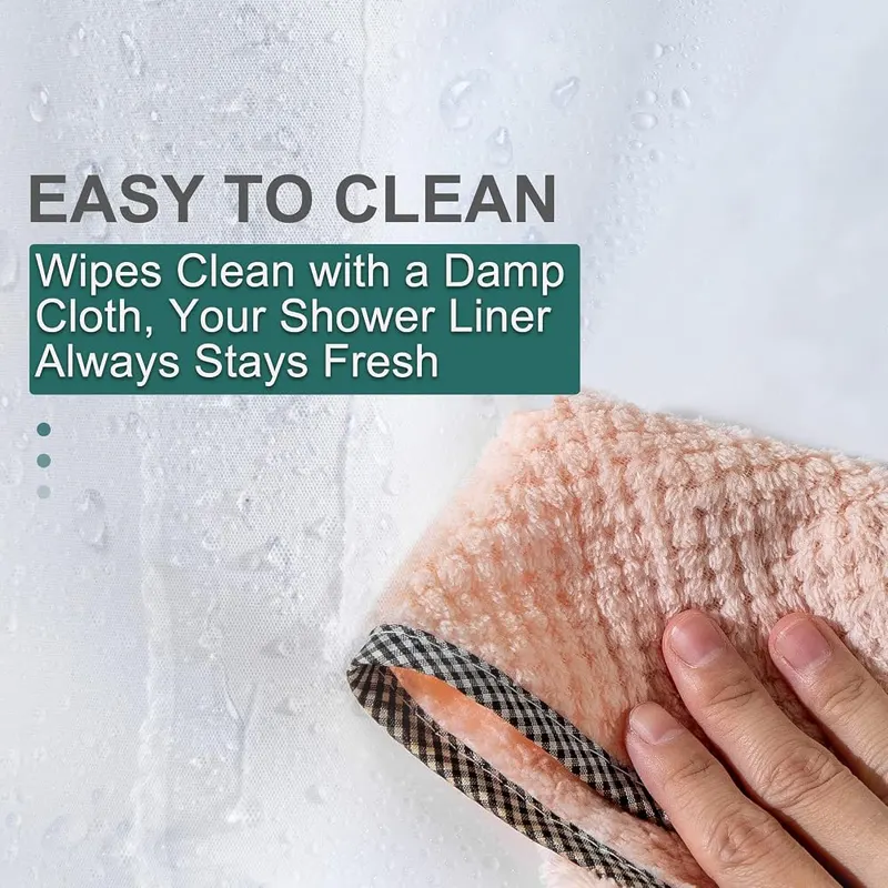 AmazerBath Plastic Shower Curtain Clear Premium PEVA – product photo 7 of 8
