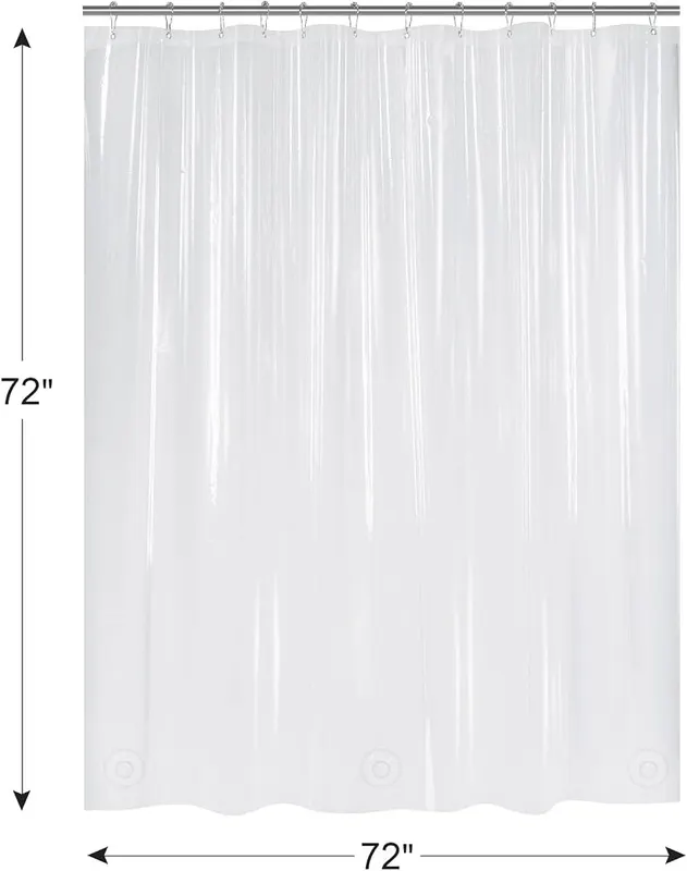 AmazerBath Plastic Shower Curtain Clear Premium PEVA – product photo 8 of 8