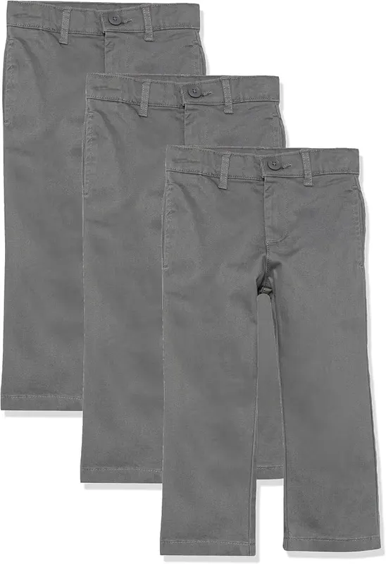Amazon Essentials Boys’ School Uniform Straight-Fit Flat-Front Chino