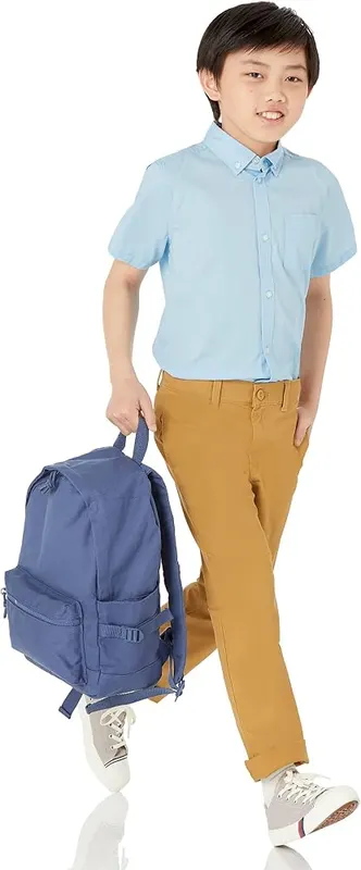 Amazon Essentials Boys’ School Uniform Straight-Fit Flat-Front Chino – Classic Fit